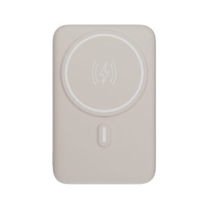 Power Bank por Indução 10.000 mAh com Suporte Dobrável – Off White